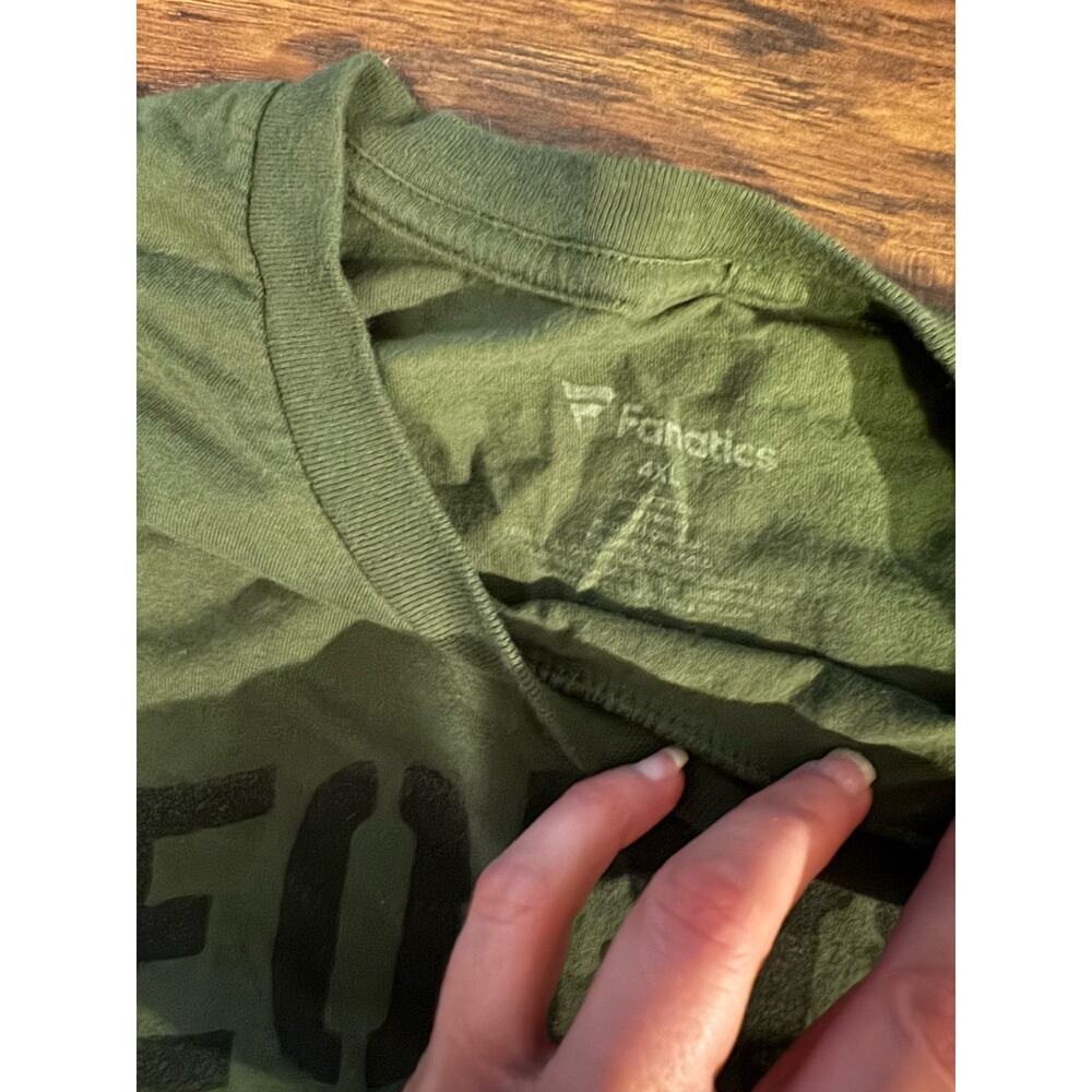 FANATICS Men's Georgia Bulldogs Army Green Stencil Spell Out T-Shirt Size 4XL - Picture 3 of 5